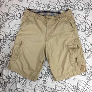 Lucky Brand Men’s Cargo Shorts Ribbed Khaki 33